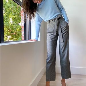 aritzia wilfred tie front wool pant